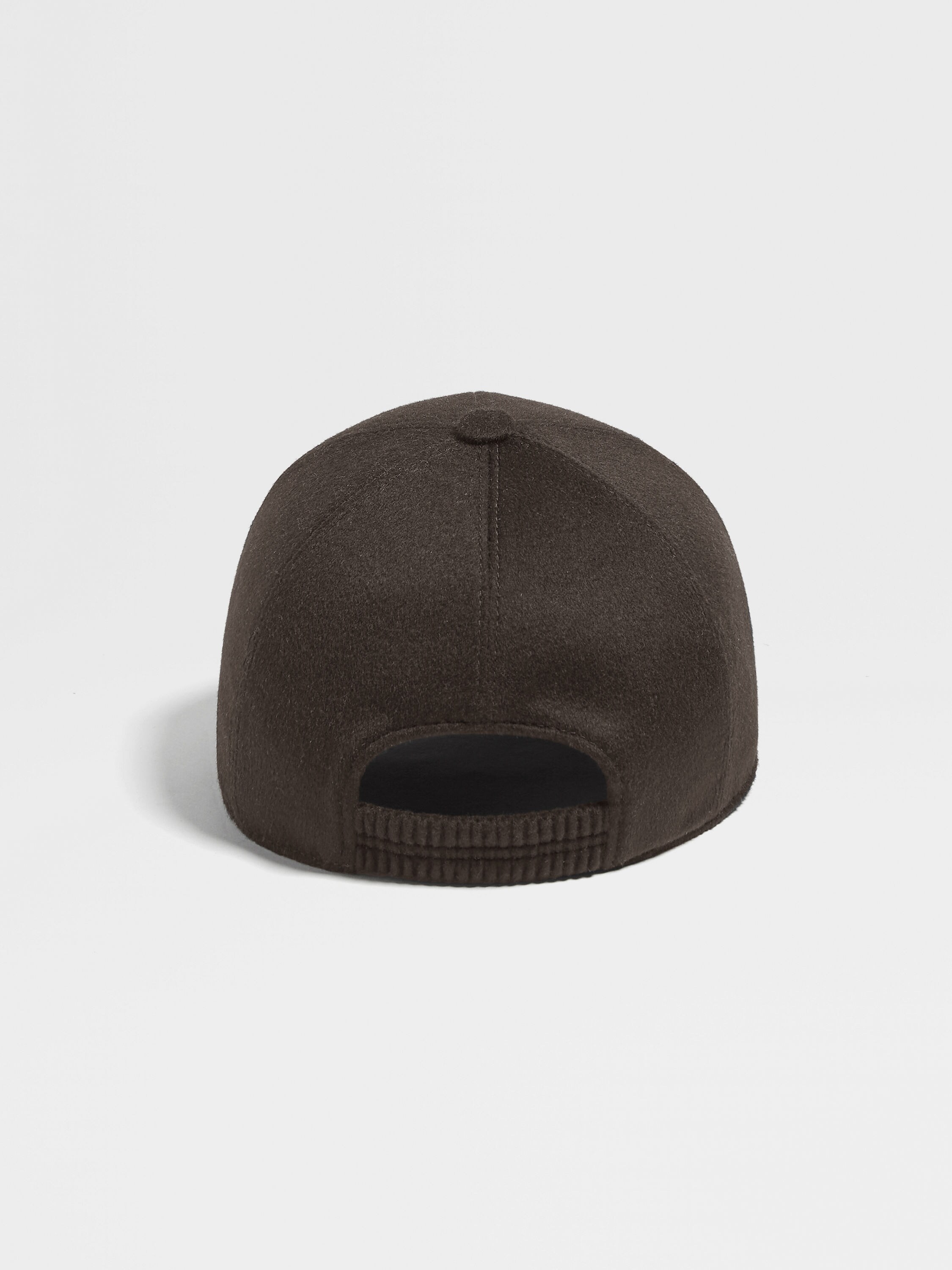 Dark Brown Oasi Cashmere Baseball Cap Product detail photo #2