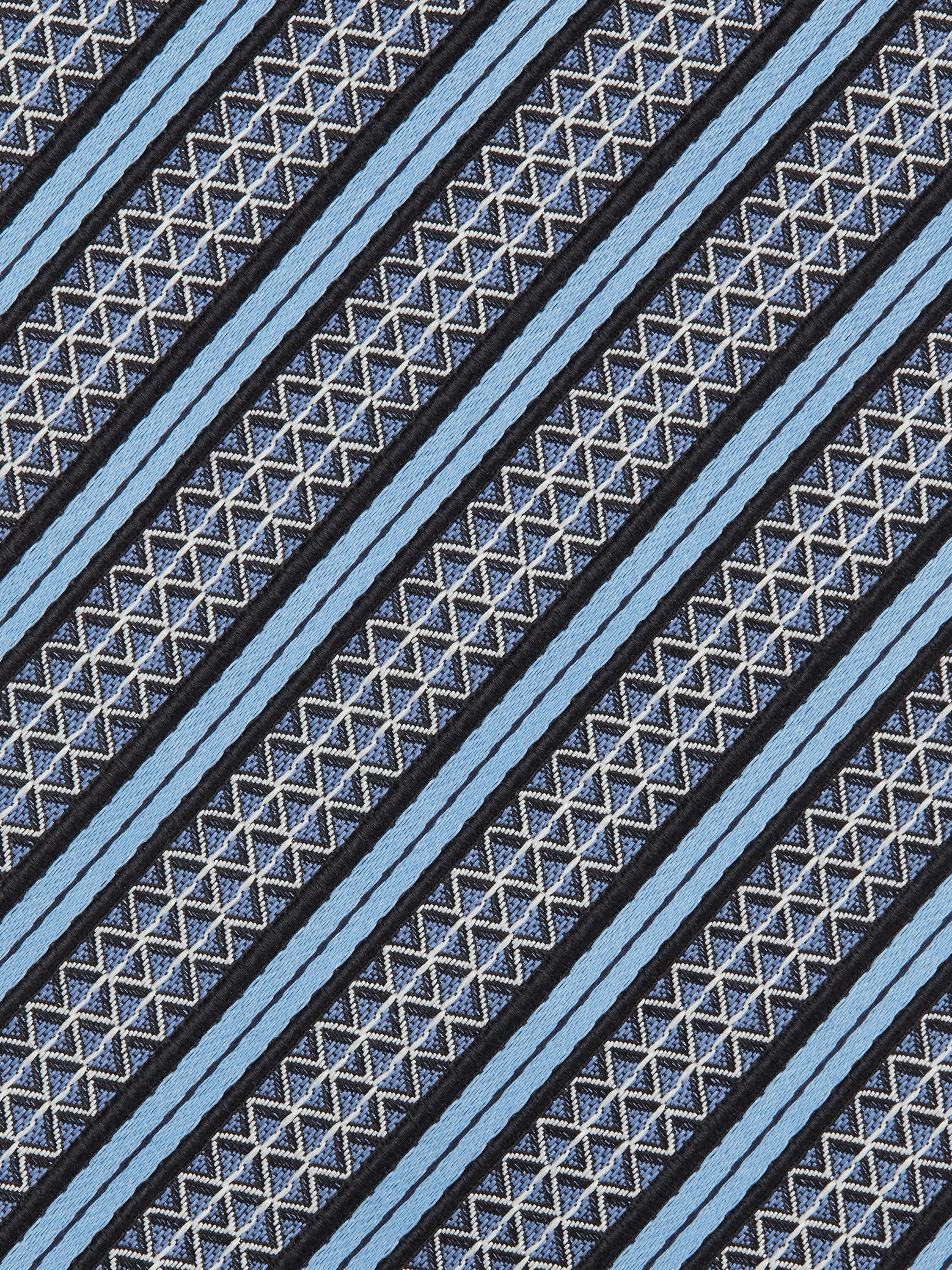 Light Blue Silk and Cotton Tie Product detail photo #1