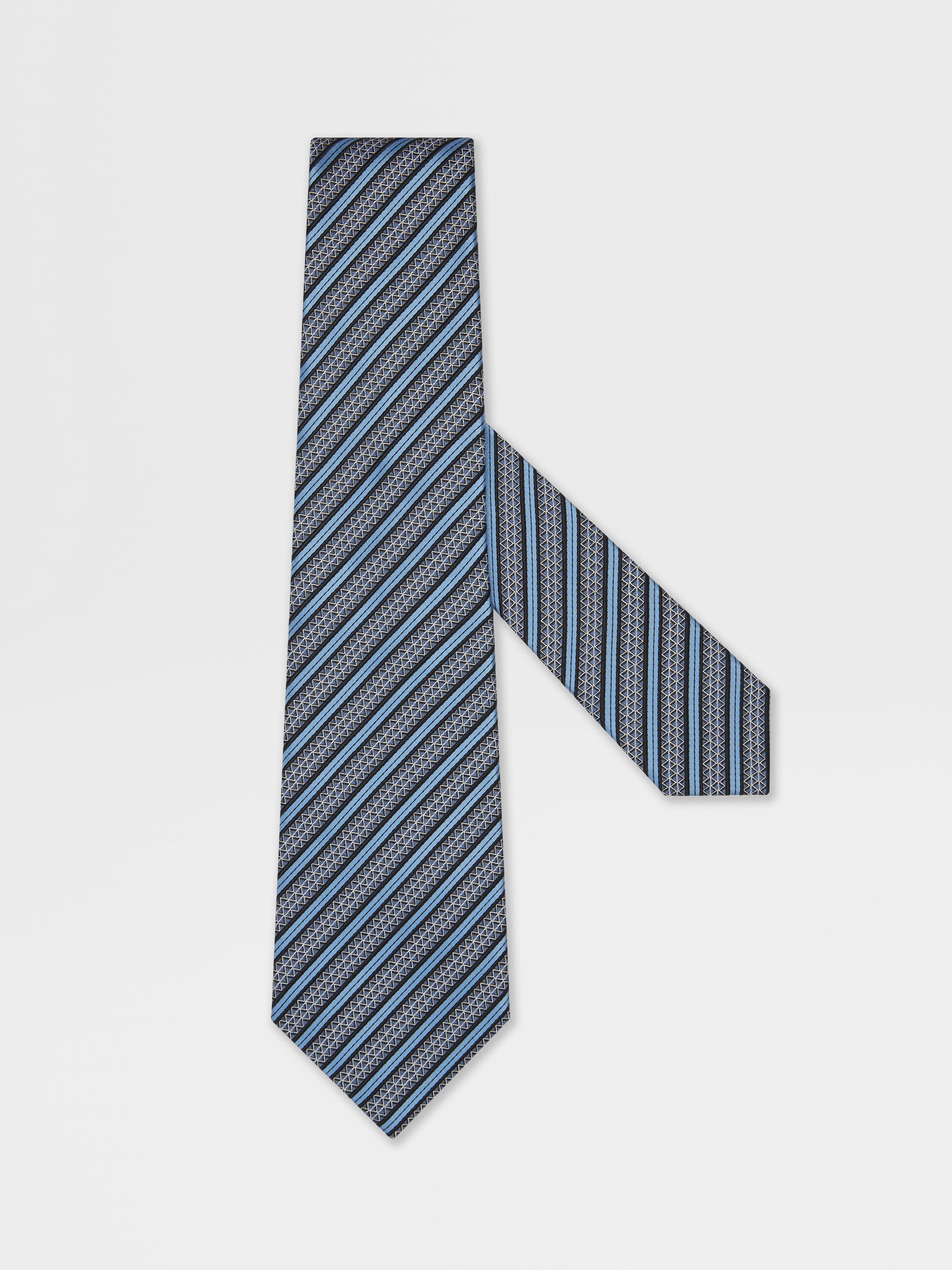 Light Blue Silk and Cotton Tie Main product photo