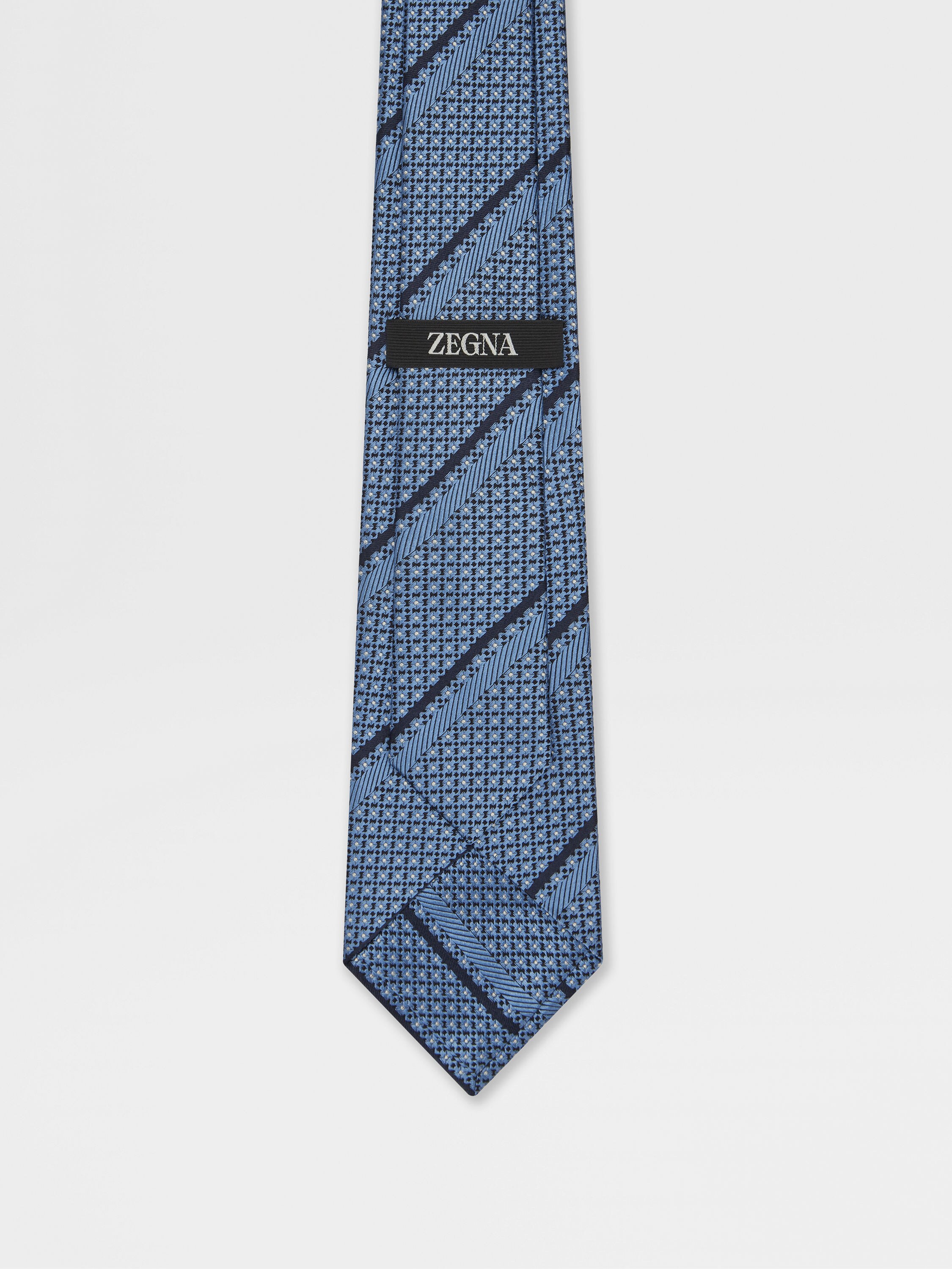 浅蓝色桑蚕丝领带 产品细节图 #2