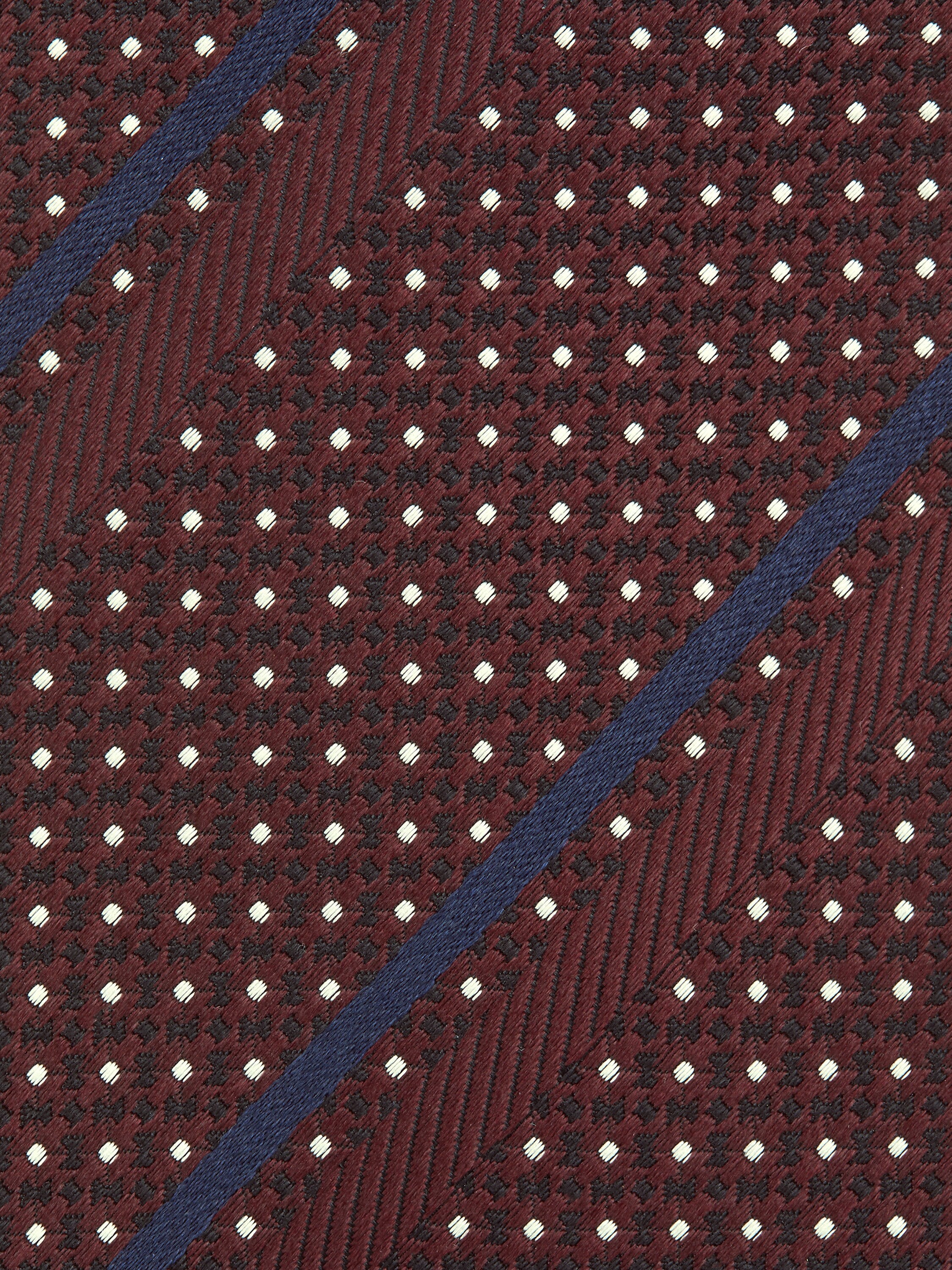 酒红色桑蚕丝领带 产品细节图 #1