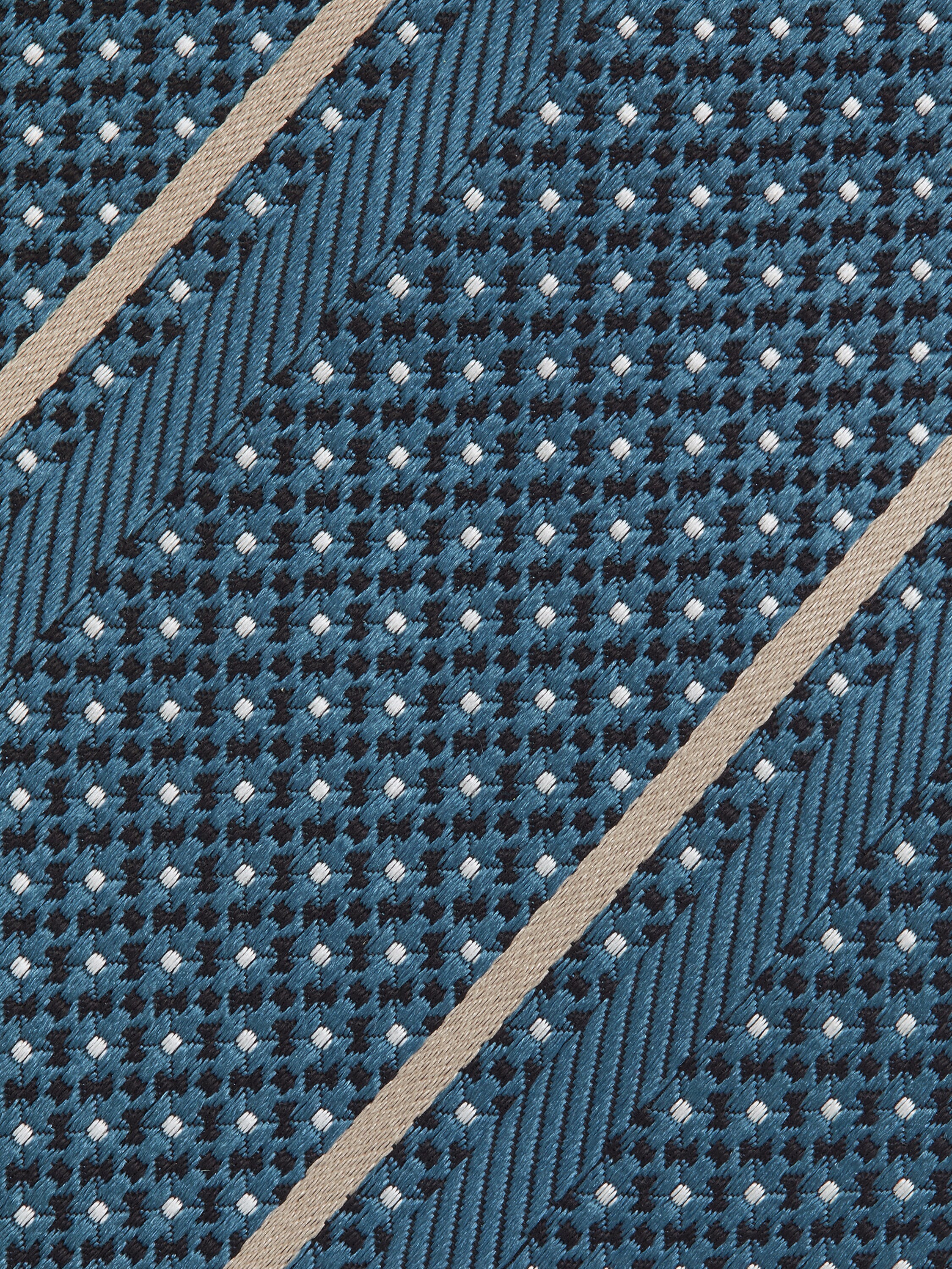 蓝绿色桑蚕丝领带 产品细节图 #1