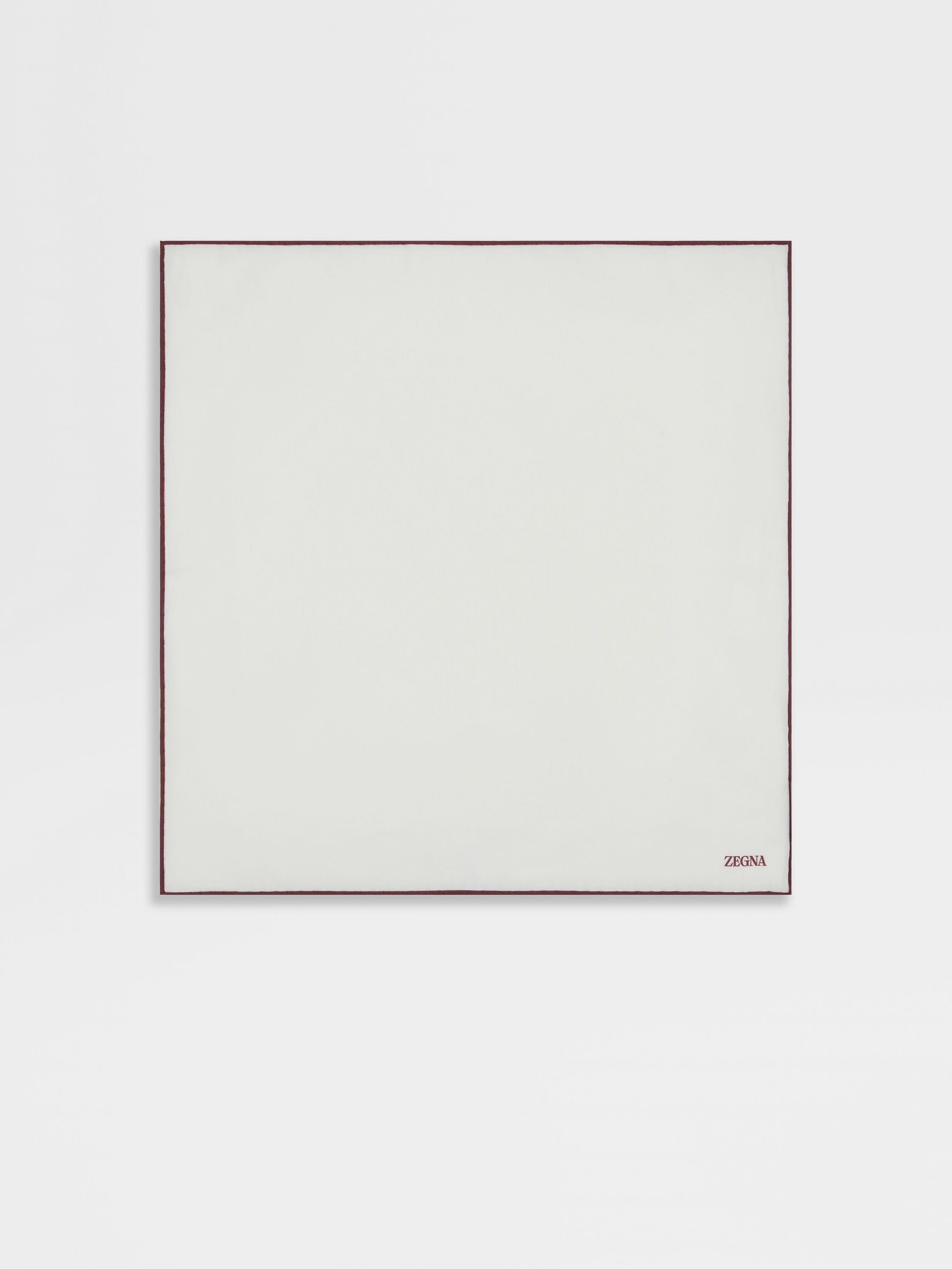 酒红色棉及桑蚕丝混纺口袋巾 产品细节图 #2